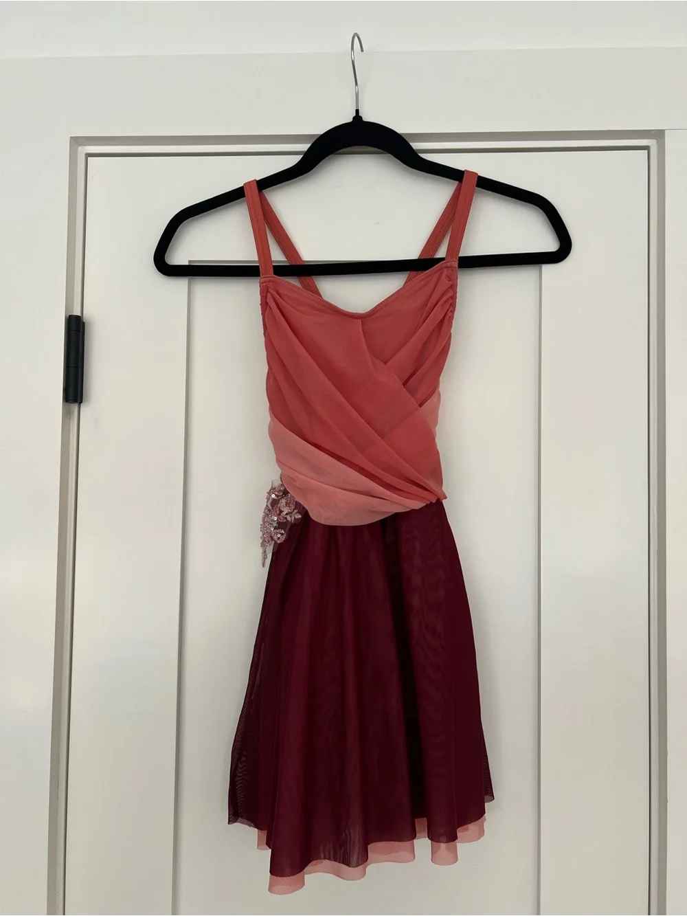 Weissman No Right To Love You Burgundy Pink Lyrical Dance Dress Size MC